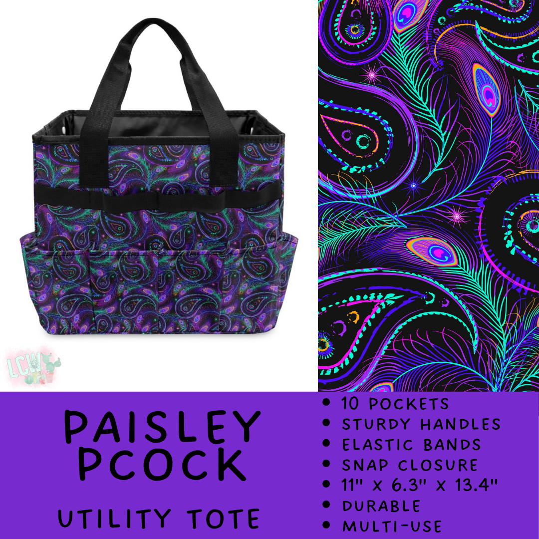 Batch #549 - Utility Tote 2 - Closes 6/29 - ETA late August - Paisley PCock Utility Tote