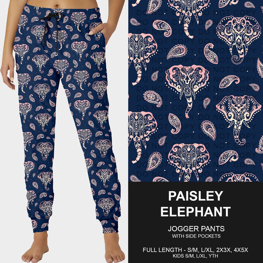 B248 - Preorder Paisley Elephant Joggers (Closes 8/24. ETA late Oct.)