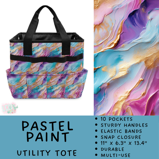 Batch #549 - Utility Tote 2 - Closes 6/29 - ETA late August - Pastel Paint Utility Tote