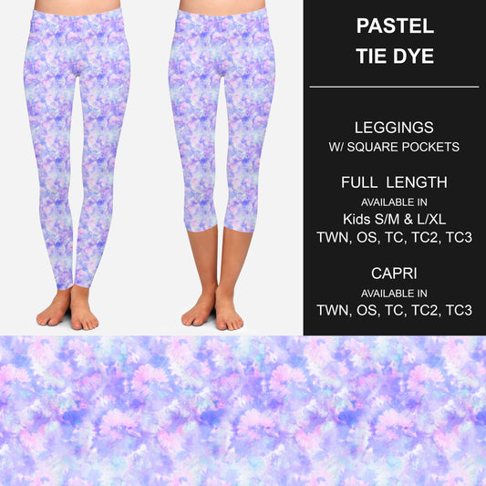 B150 - Preorder Pastel Tie Dye Leggings w/ Pockets (Closes 5/05. ETA: mid July)
