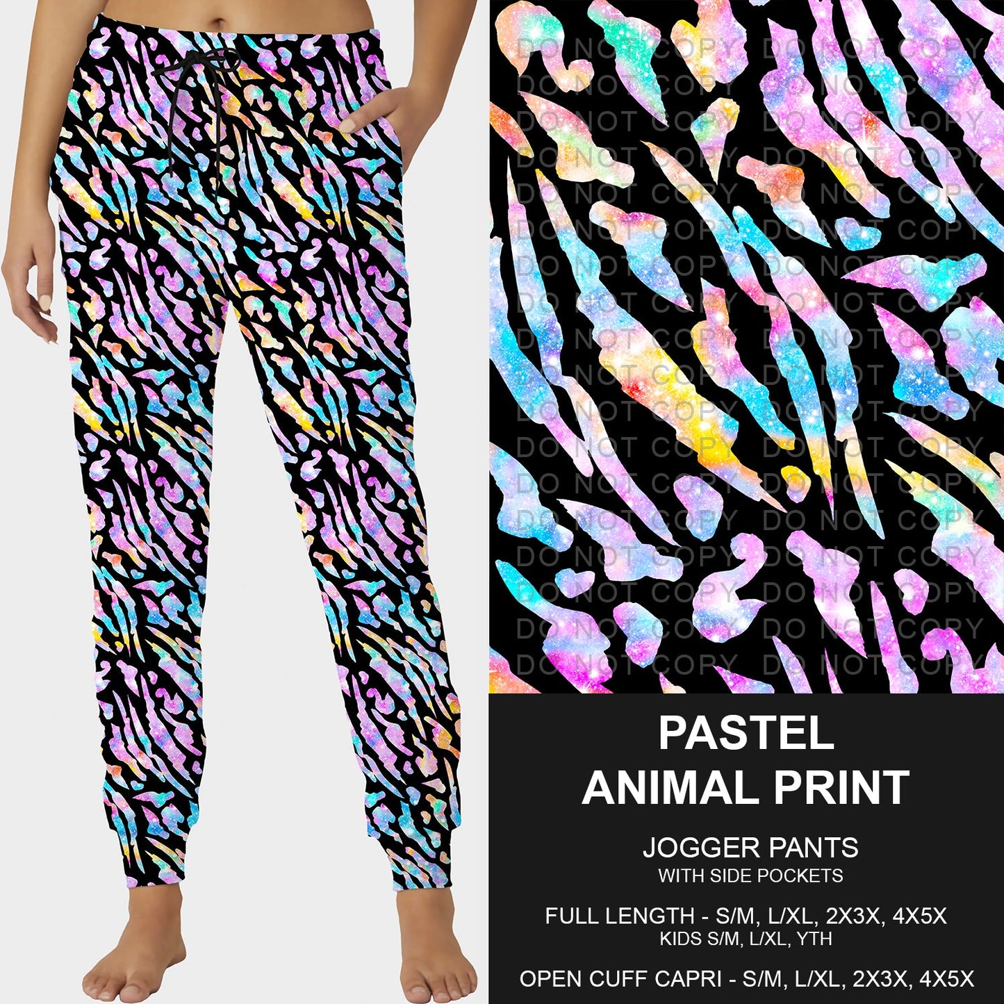B228- Preorder Pastel Animal Print Joggers (Closes 5/11. ETA: late July)