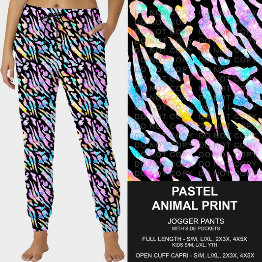 B228- Preorder Pastel Animal Print Joggers (Closes 5/11. ETA: late July)