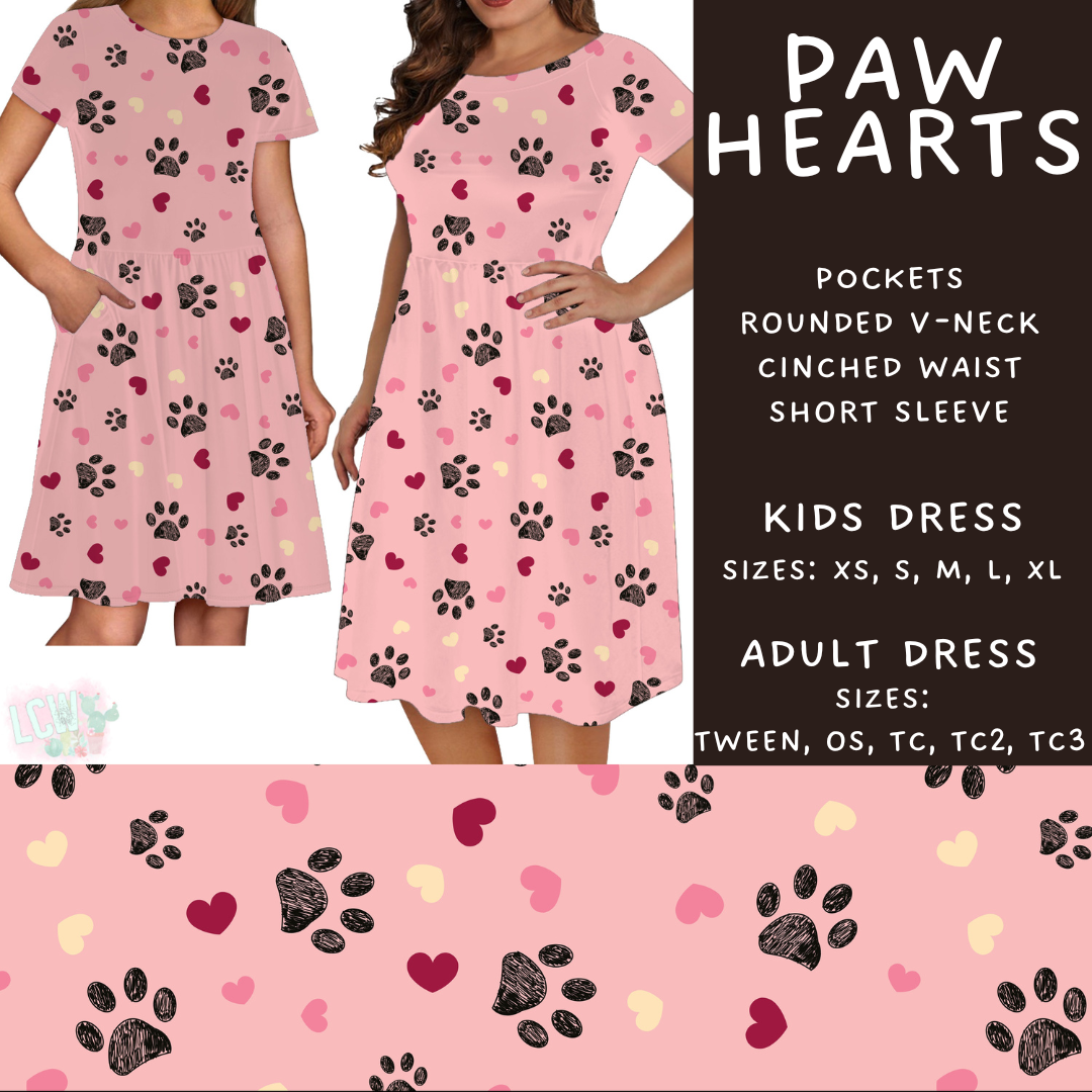 Batch #452 - Mom & Me Love - Closes 11/21 - ETA early Jan - Paw Hearts Womens & Girls Dresses