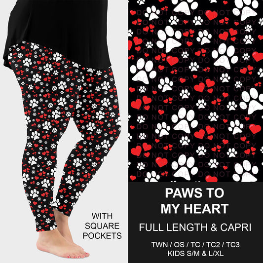 B263 - Preorder Paws to My Heart Leggings w/ Pockets (Closes 11/30. ETA: late Jan.)