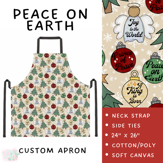 Batch #416 - Baking Spirits Bright 2 - Closes 9/19 - ETA early Nov - Peace on Earth Apron