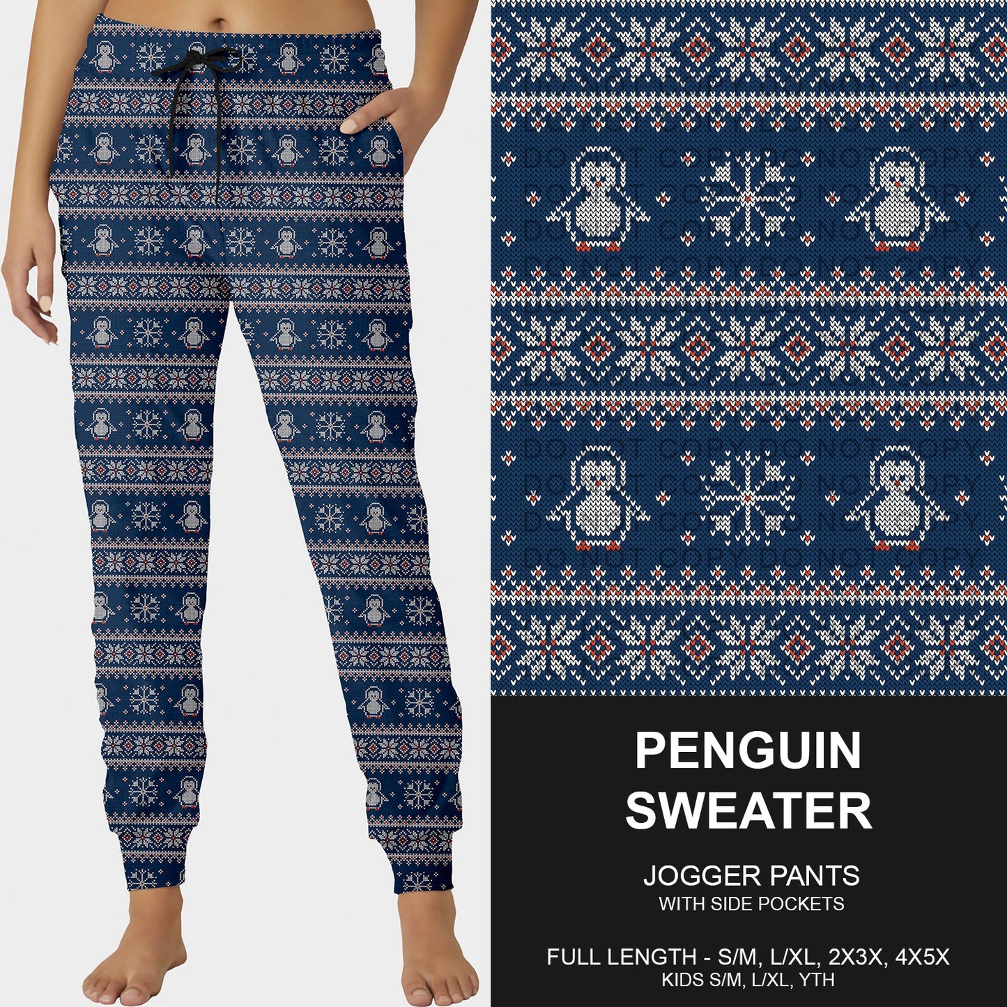 B255 - Preorder Penguin Sweater Joggers (Closes 10/12. ETA early Dec.)
