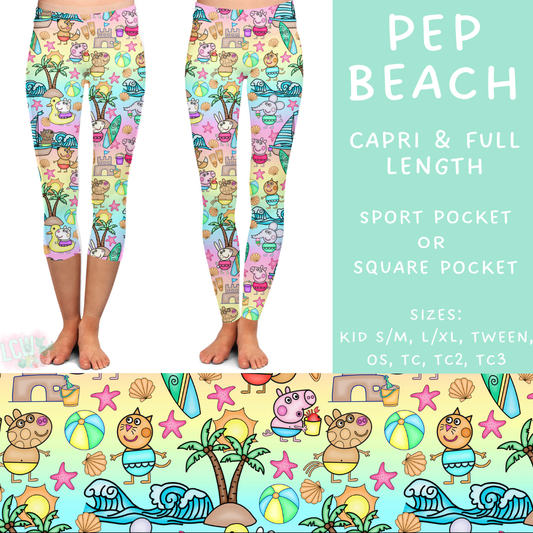 Batch #339 - Character Summer - Closes 5/15 - ETA mid July - Pep Beach Full and Capri Length Leggings