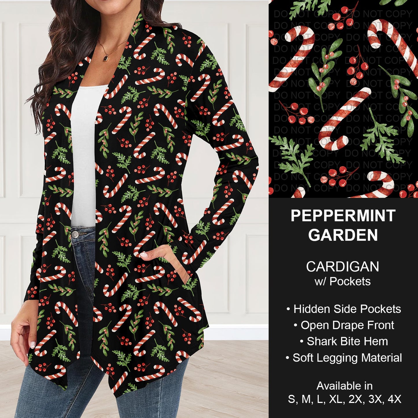 B253 - Preorder Peppermint Garden Cardigan w/ Pockets (Closes 9/28. ETA: late Nov.)