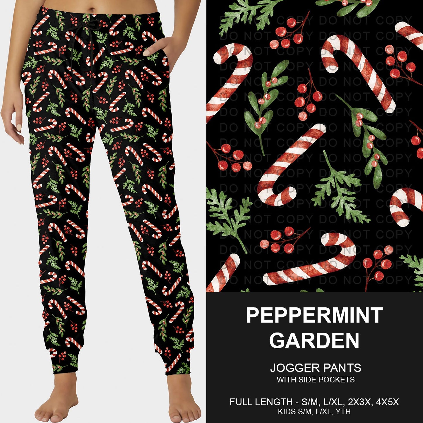 B253 - Preorder Peppermint Garden Joggers (Closes 9/28. ETA late Nov.)