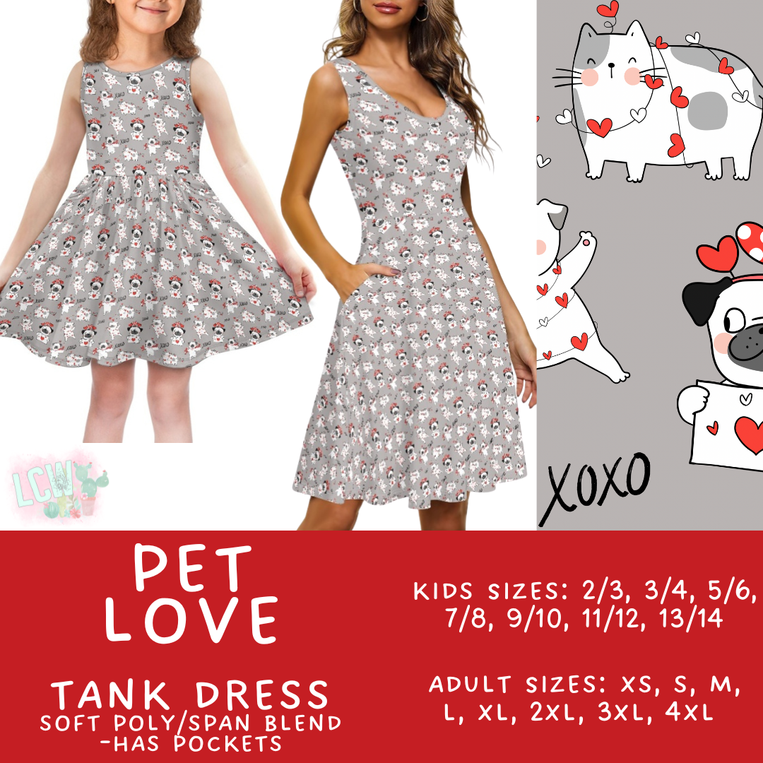 Batch #452 - Mom & Me Love - Closes 11/21 - ETA early Jan - Pet Love Women's & Girl's Tank Dress