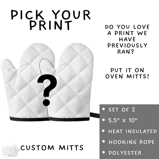 Batch #416 - Baking Spirits Bright 2 - Closes 9/19 - ETA early Nov - Pick Your Print Oven Mitts