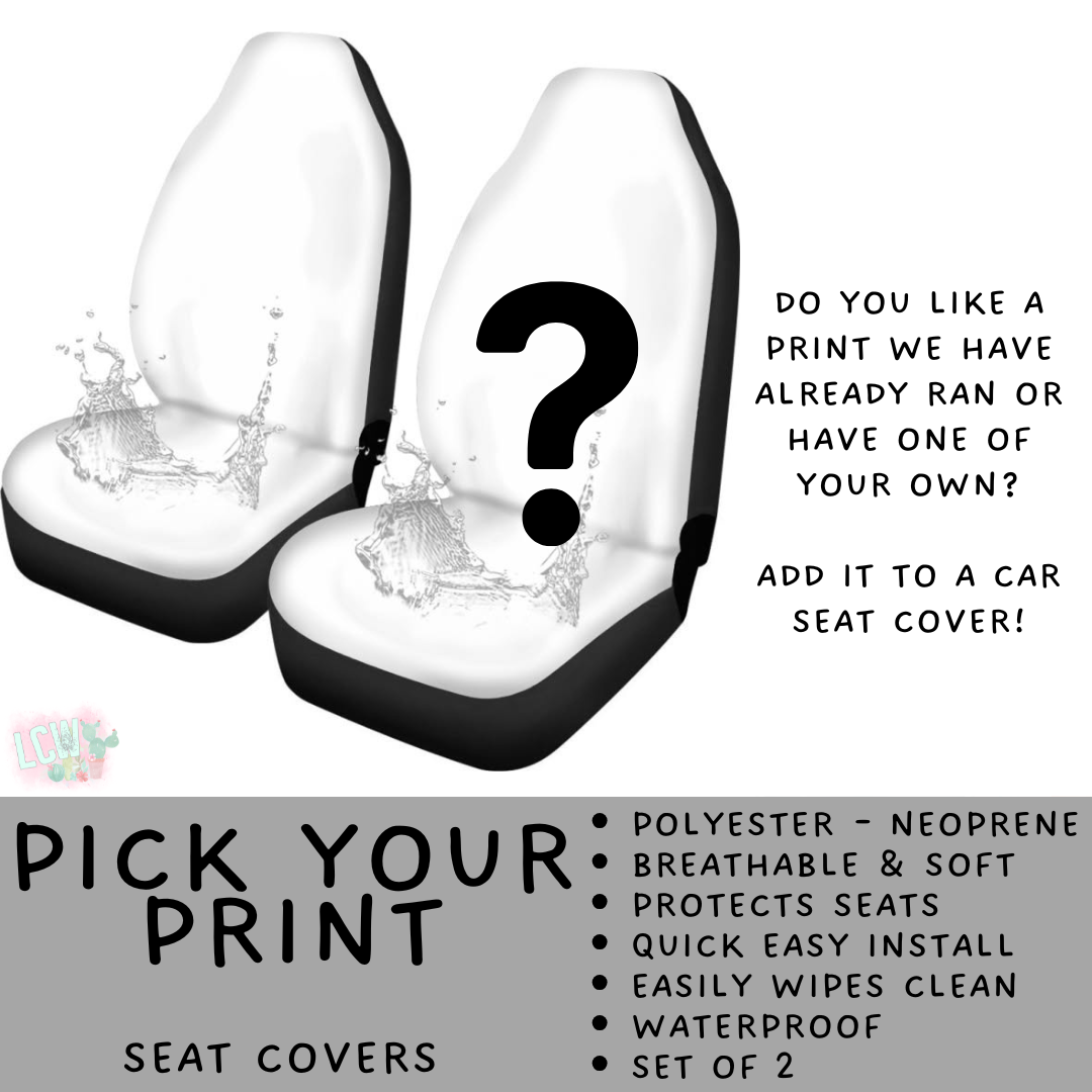 Batch #554 - Car Accessories 3 - Closes 7/10 - ETA early/mid Sept - Pick Your Print Vehicle Seat Covers