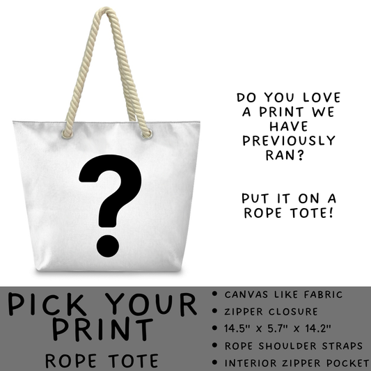 Batch #440 - Magical Character Rope Tote - Closes 10/31 - ETA mid Dec - Pick your Print Rope Tote