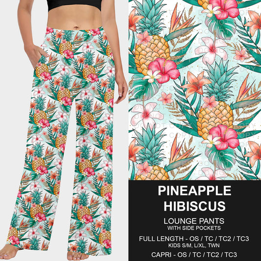 B228 - Preorder Pineapple Hibiscus Lounge Pants (Closes 5/11. ETA: late July)
