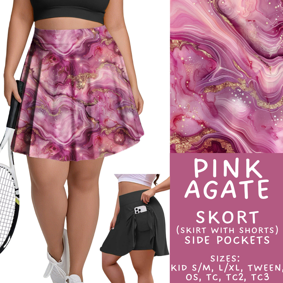 Batch #448 - Agate Collection - Closes 11/17 - ETA early Jan - Pink Agate Skort