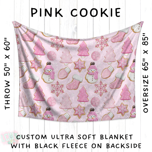 Batch #428 - Christmas Spirit - Closes 10/10 - ETA late Nov - Pink Cookie Blanket