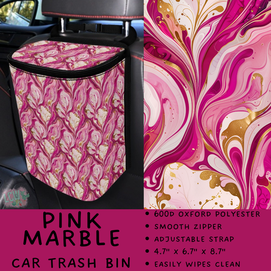 Batch #423 - Car Accessories - Closes 10/2 - ETA mid/late Nov - Pink Marble Car Trash Bin