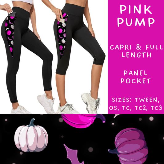 Ready To Ship - Pink Pump Pocket Capri Length Legging - TC2