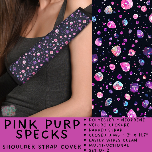 Batch #423 - Car Accessories - Closes 10/2 - ETA mid/late Nov - Pink Purp Specks Shoulder Strap Pads