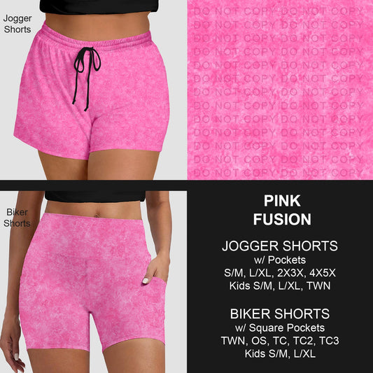 B280 - Preorder Pink Fusion Jogger/Biker Shorts (Closes 3/22. ETA: late May)
