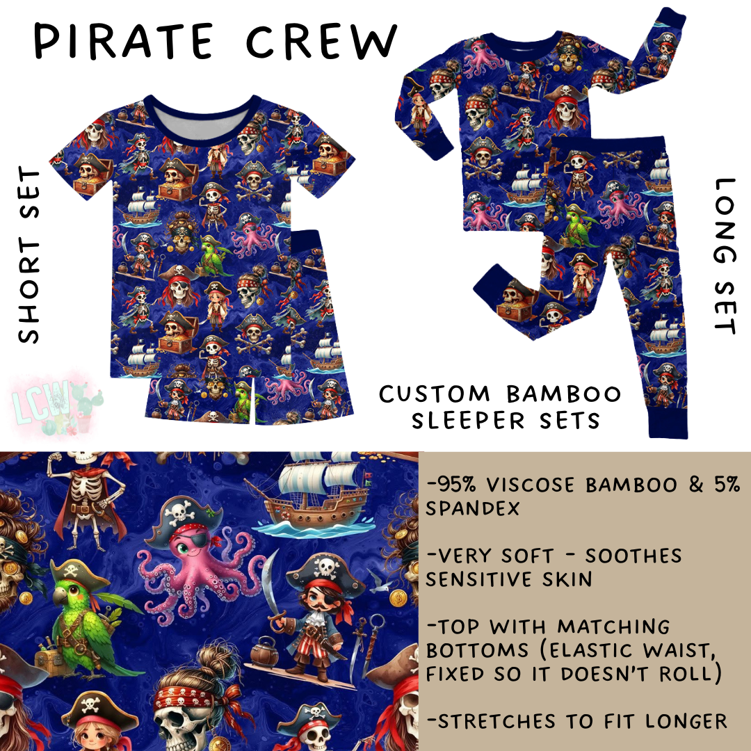 In Production - Batch #366 - Pirate Crew Bamboo Short Sleeper Set - 10T