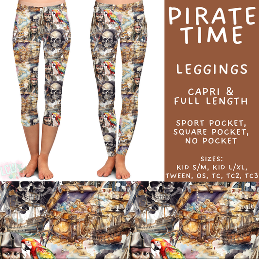 Batch #502 - Show Time - Closes 3/11 - ETA mid May - Pirate Time Full and Capri Length Leggings
