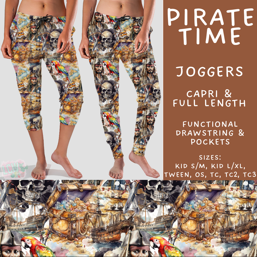 Batch #502 - Show Time - Closes 3/11 - ETA mid May - Pirate Time Full and Capri Length Joggers