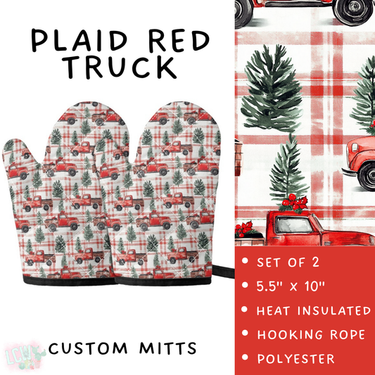 Batch #416 - Baking Spirits Bright 2 - Closes 9/19 - ETA early Nov - Plaid Red Truck Oven Mitts