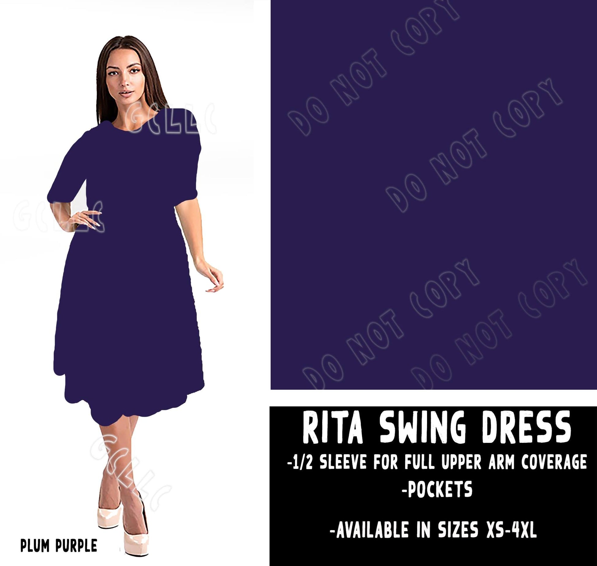 RITA SWING DRESS RUN-PLUM - Alonna's Legging Land