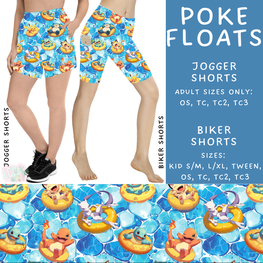 Batch #339 - Character Summer - Closes 5/15 - ETA mid July - Poke Floats Biker & Jogger Shorts