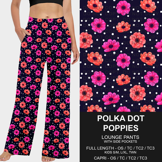 B229 - Preorder Polka Dot Poppies Lounge Pants (Closes 5/18. ETA: late July)