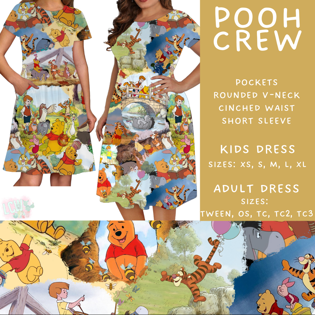 Batch #472 - Magical Faves 16 - Closes 1/5 - ETA late Feb - Pooh Crew Adult & Kids Dresses
