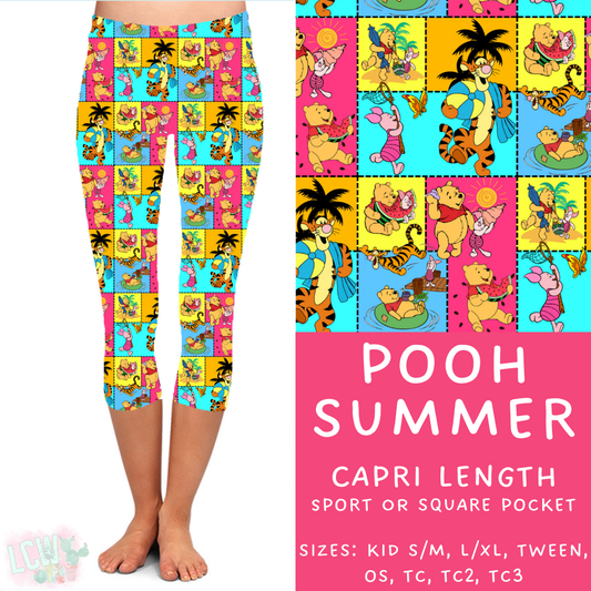 Batch #333 - Magical Summer - Closes 5/7 - ETA late June - Pooh Summer Full and Capri Length Leggings