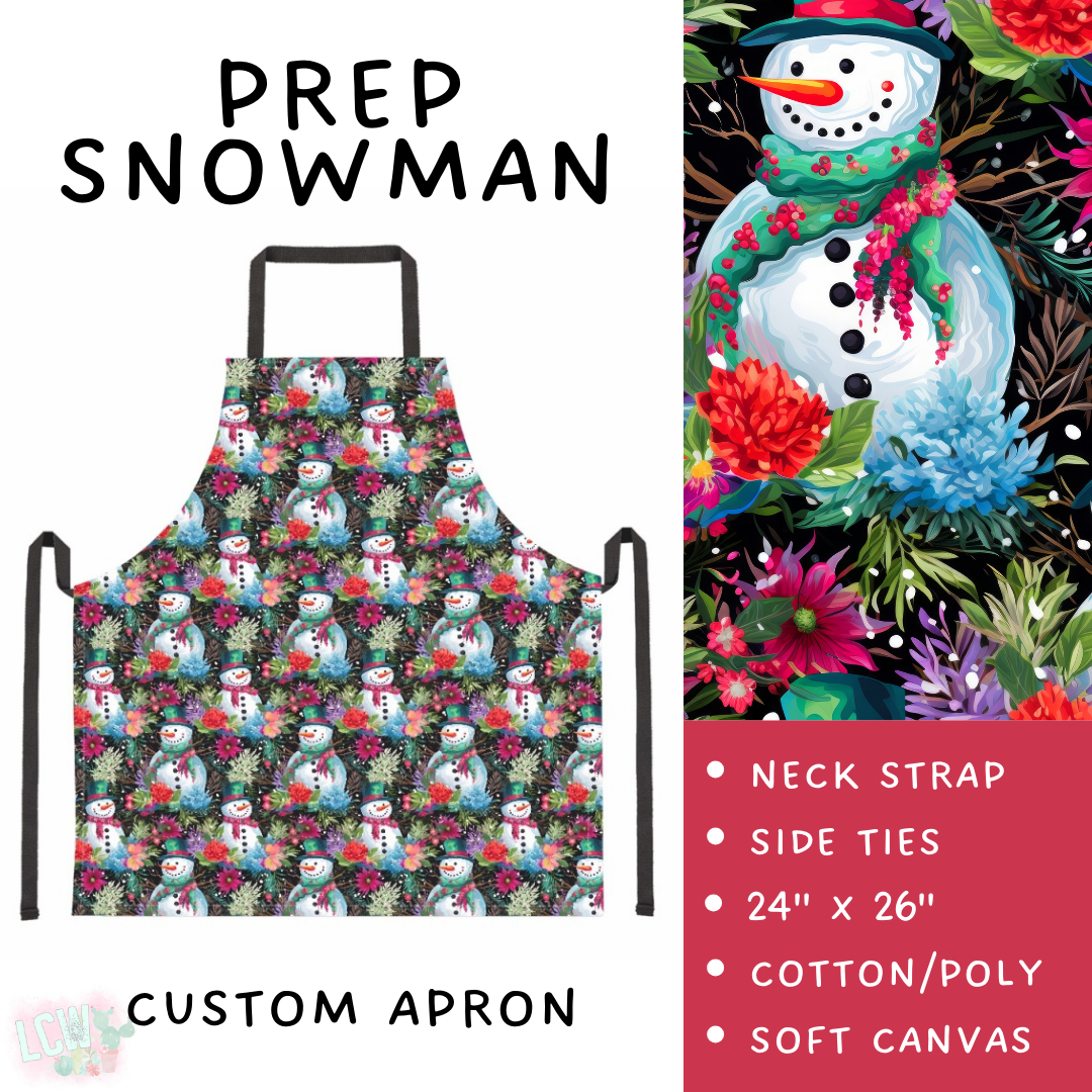Batch #416 - Baking Spirits Bright 2 - Closes 9/19 - ETA early Nov - Prep Snowman Apron