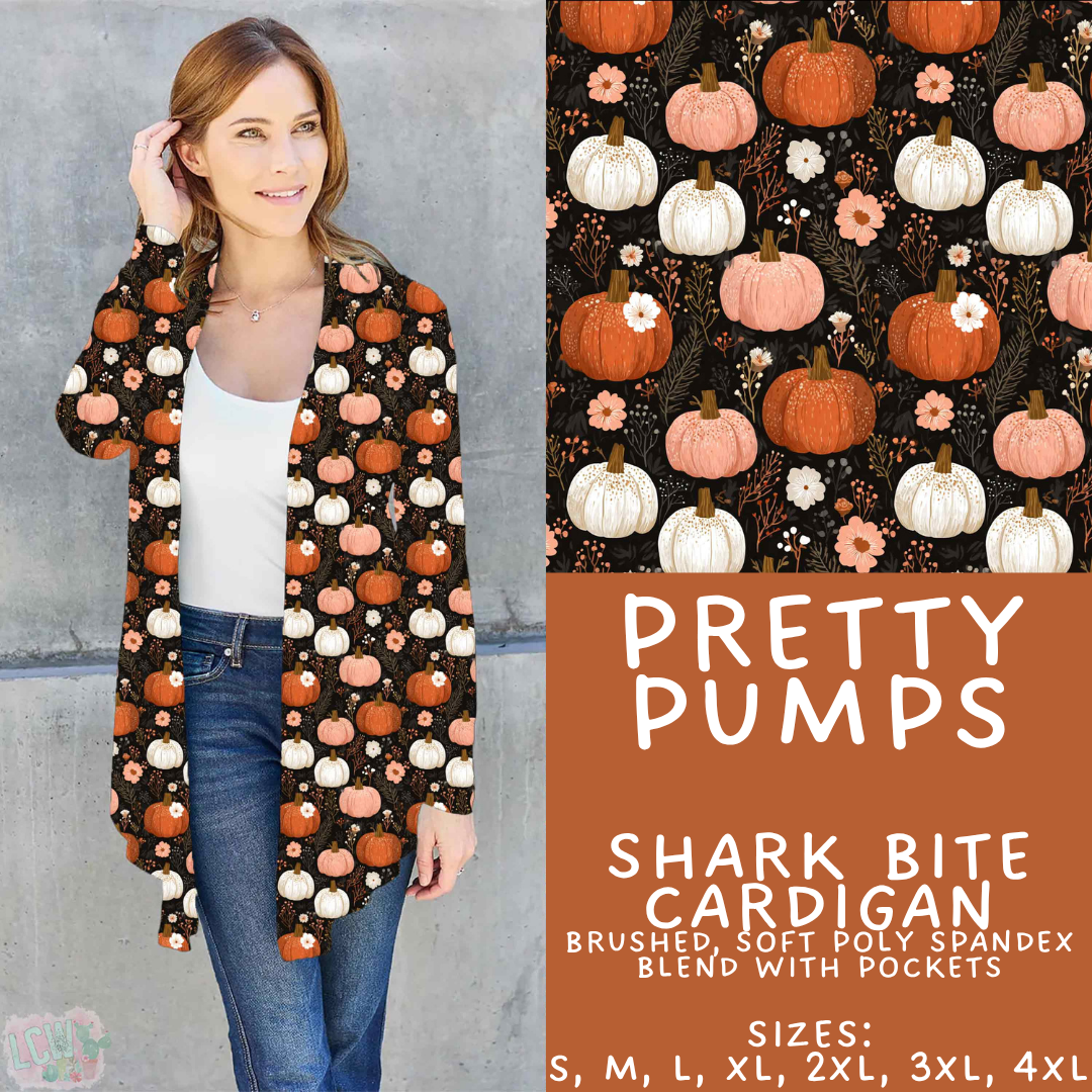 Batch #574 - HalloThanksMas - Closes 8/24 - ETA mid/late October - Pretty Pumps Cardigan