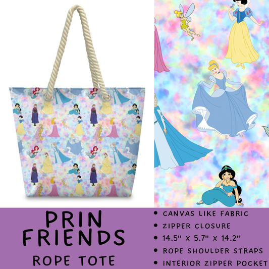 Batch #440 - Magical Character Rope Tote - Closes 10/31 - ETA mid Dec - Prin Friends Rope Tote