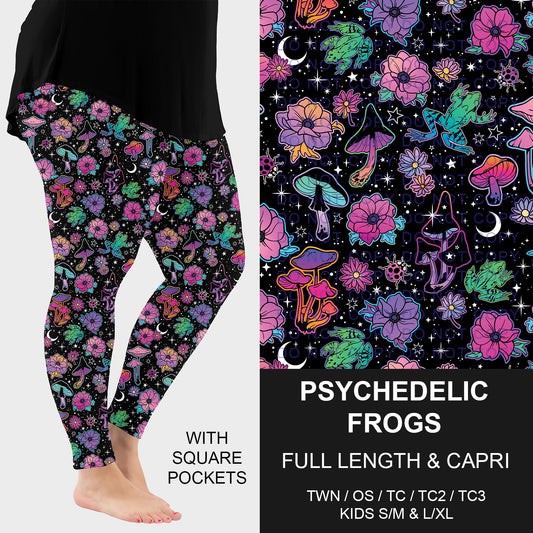 B252 - Preorder Psychedelic Frogs Leggings w/ Pockets (Closes 9/21. ETA: mid Nov.)