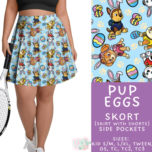 Batch #477 - Magical Character Easter - Closes 1/12 ETA - Early March - Pup Eggs Skort