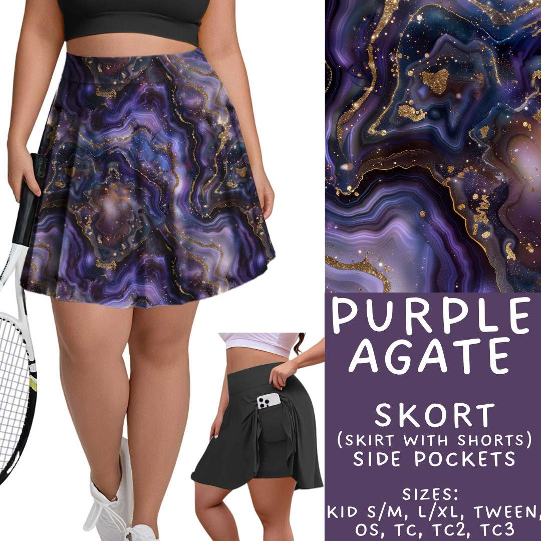 Batch #448 - Agate Collection - Closes 11/17 - ETA early Jan - Purple Agate Skort