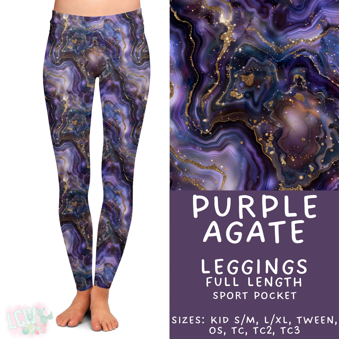 Batch #448 - Agate Collection - Closes 11/17 - ETA early Jan - Purple Agate Full Length Leggings