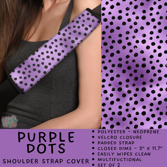 Batch #423 - Car Accessories - Closes 10/2 - ETA mid/late Nov - Purple Dots Shoulder Strap Pads
