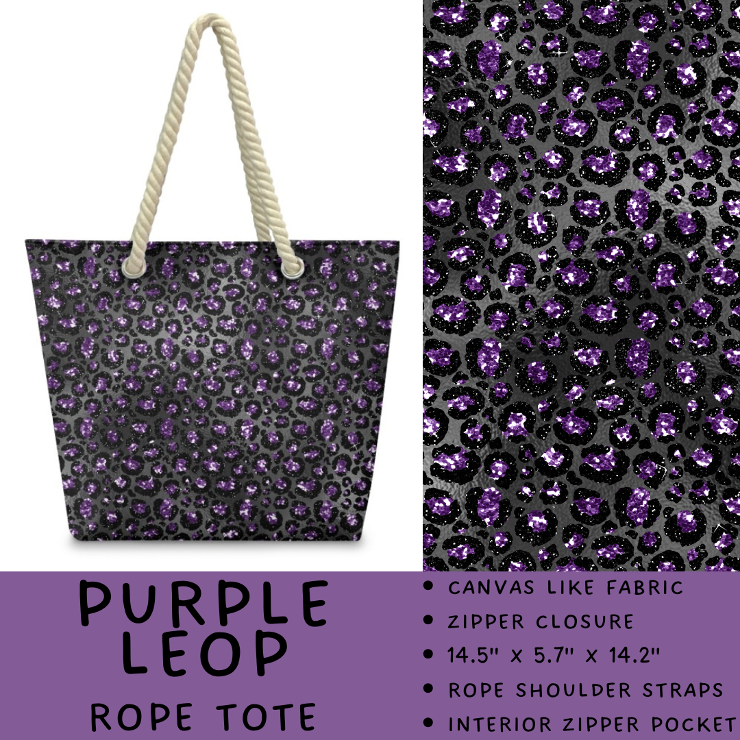 Batch #447 - The Rope Tote - Closes 11/13 - ETA late Dec - Purple Leop Rope Tote