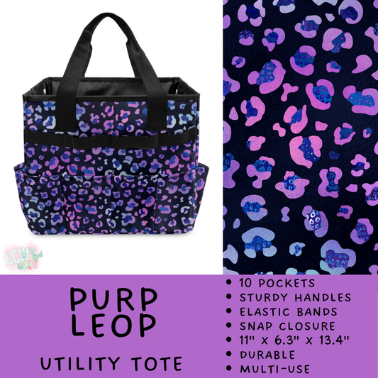Batch #549 - Utility Tote 2 - Closes 6/29 - ETA late August - Purp Leop Utility Tote