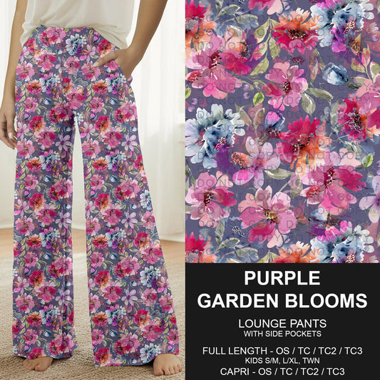 B293 - Preorder Purple Garden Blooms Lounge Pants (Closes 5/31. ETA: early Aug.)