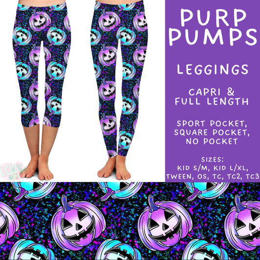Batch #560 - Halloween 4 - Closes 7/26 - ETA late Sept - Purp Pumps Full and Capri Length Leggings