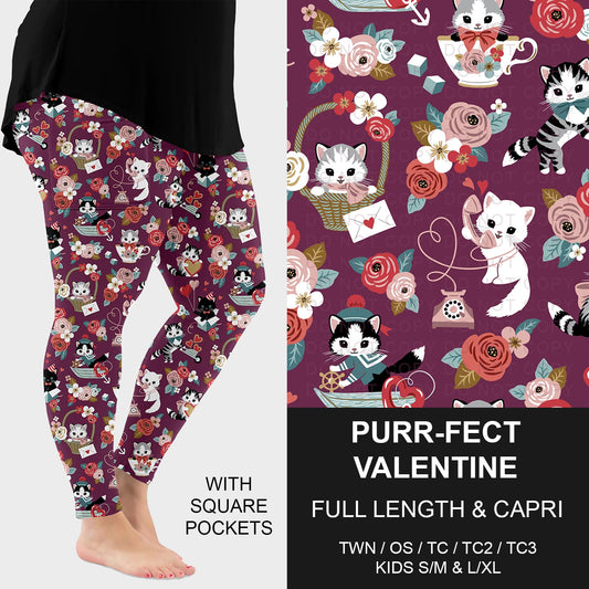 B263 - Preorder Purr-fect Valentine Leggings w/ Pockets (Closes 11/30. ETA: late Jan.)