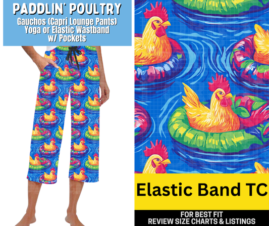Paddlin' Poultry Capri Gauchos