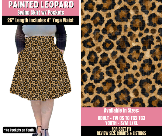 Preorder! Closes 10/15. ETA Jan. Painted Leopard Swing Skirt