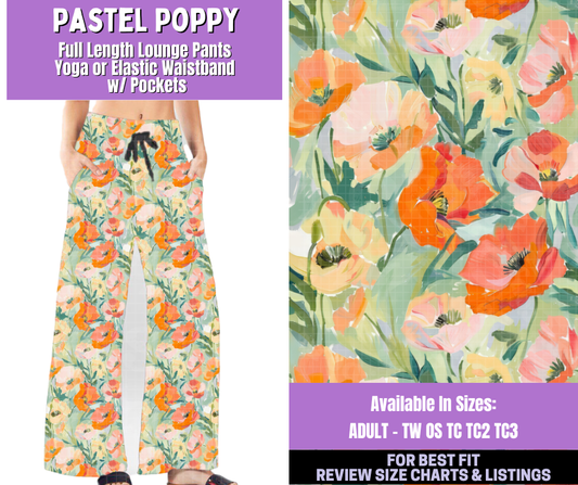 Preorder! Closes 1/5. ETA March. Pastel Poppy Full Length Lounge Pants