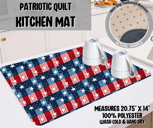 Patriotic Quilt Kitchen Mat